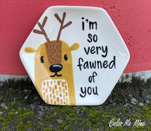 Houston Color Me Mine Fawn Plate