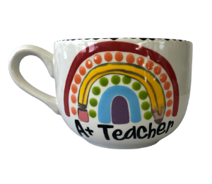 Houston Color Me Mine Polka Dot Rainbow Mug