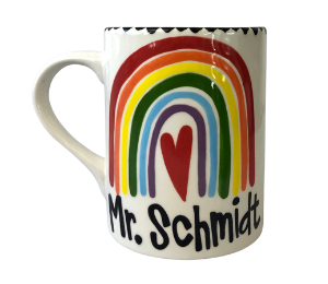 Houston Color Me Mine Rainbow Heart Mug