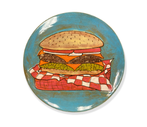 Houston Color Me Mine Hamburger Plate