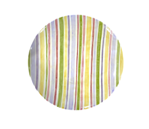 Houston Color Me Mine Striped Fall Plate