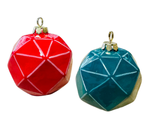 Houston Color Me Mine Jewel Toned Faceted Ornament