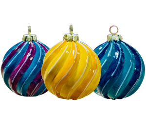 Houston Color Me Mine Jewel Toned Spiral Ornament